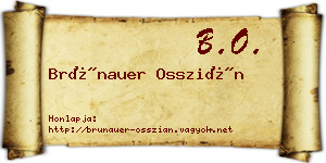 Brünauer Osszián névjegykártya
